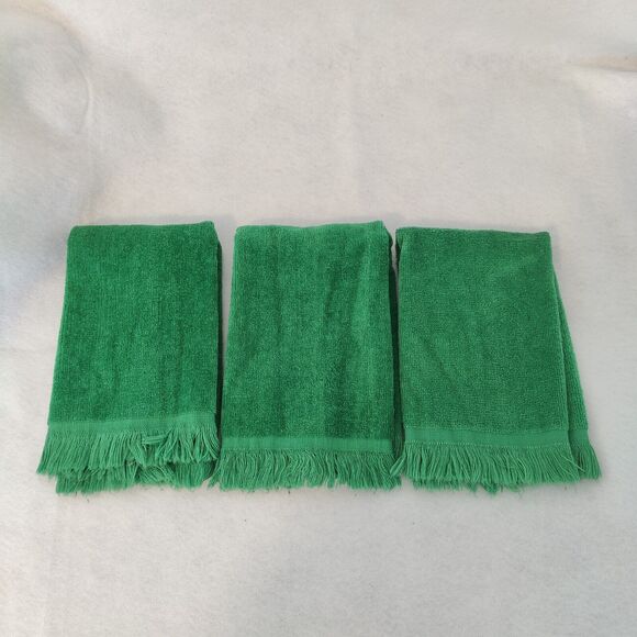 2 Cannon 1 Royal Terry Christmas Tree Wreath Candle Green Embroidered Towels VTG - Picture 7 of 12